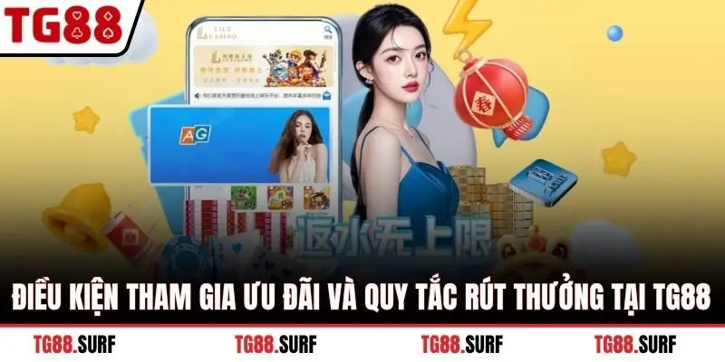 Điều kiện tham gia ưu đãi và quy tắc rút thưởng tại TG88