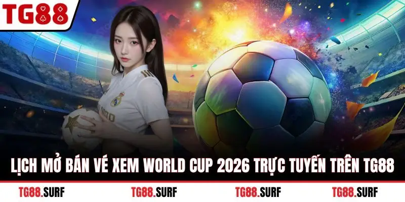 Lịch mở bán vé xem World Cup 2026 trực tuyến trên TG88