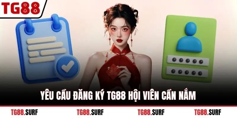 Yêu cầu đăng ký TG88 hội viên cần nắm